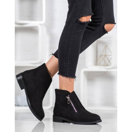 ENPLUS Bottes à la mode avec une fermeture éclair le noir 5