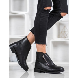 ENPLUS Bottes à la mode avec une fermeture éclair le noir 6