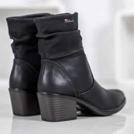 J. Star Bottes de cowboy avec cuir écologique noir 1