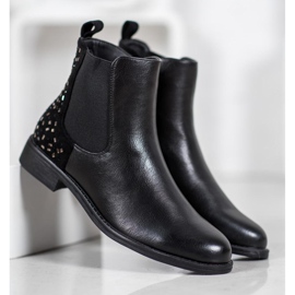 J. Star Bottes avec des cristaux le noir 2 J. Star Bottes avec des cristaux le noir 2