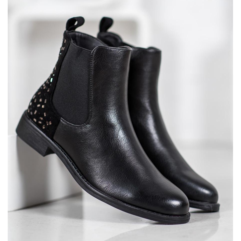 J. Star Bottes avec des cristaux noir 2