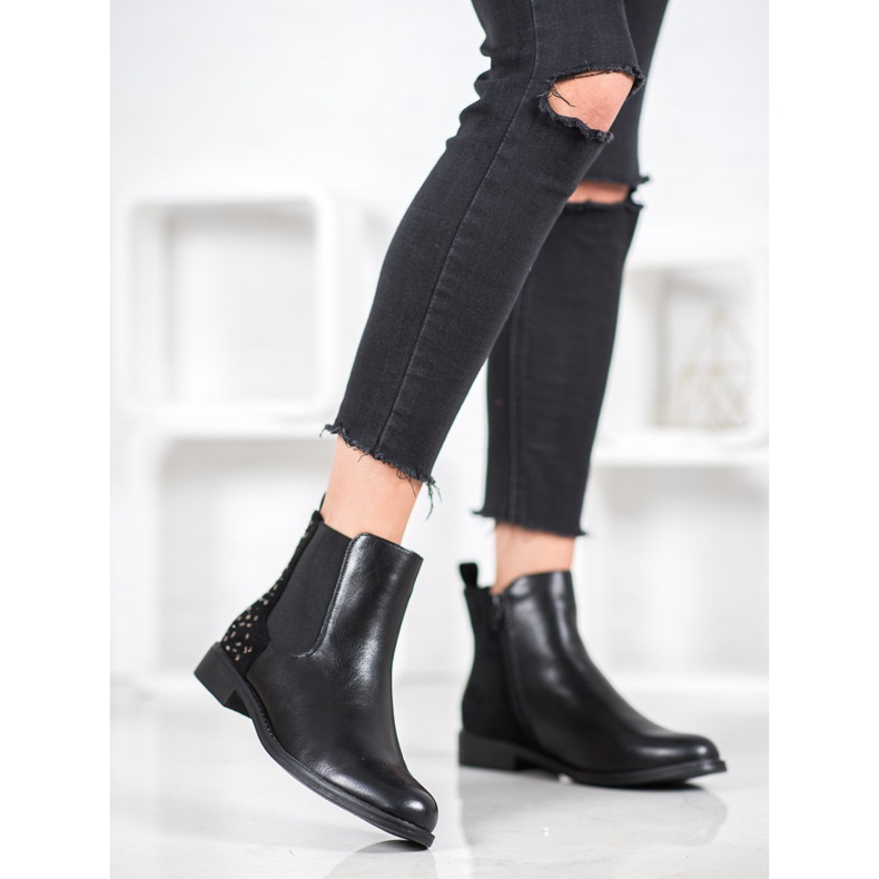 J. Star Bottes avec des cristaux noir 1