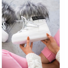 Bella Paris Bottes de neige chaudes avec fourrure blanc 2