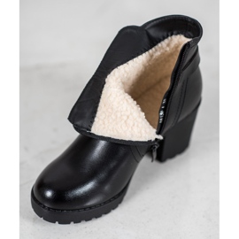 J. Star Bottes confortables sur la plate-forme le noir 5