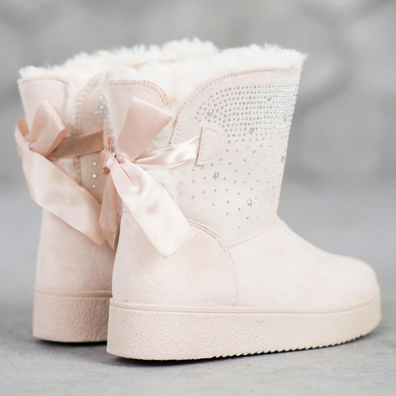 SHELOVET Mukluki avec des cristaux brun 1