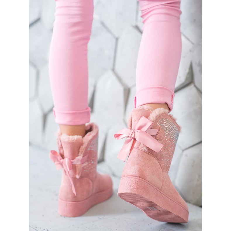 SHELOVET Mukluki avec des cristaux rose 2 SHELOVET Mukluki avec des cristaux rose 2