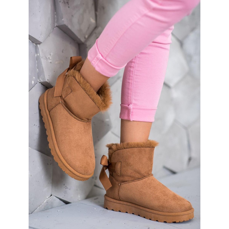 SHELOVET Mukluki chaud avec un arc brun 2