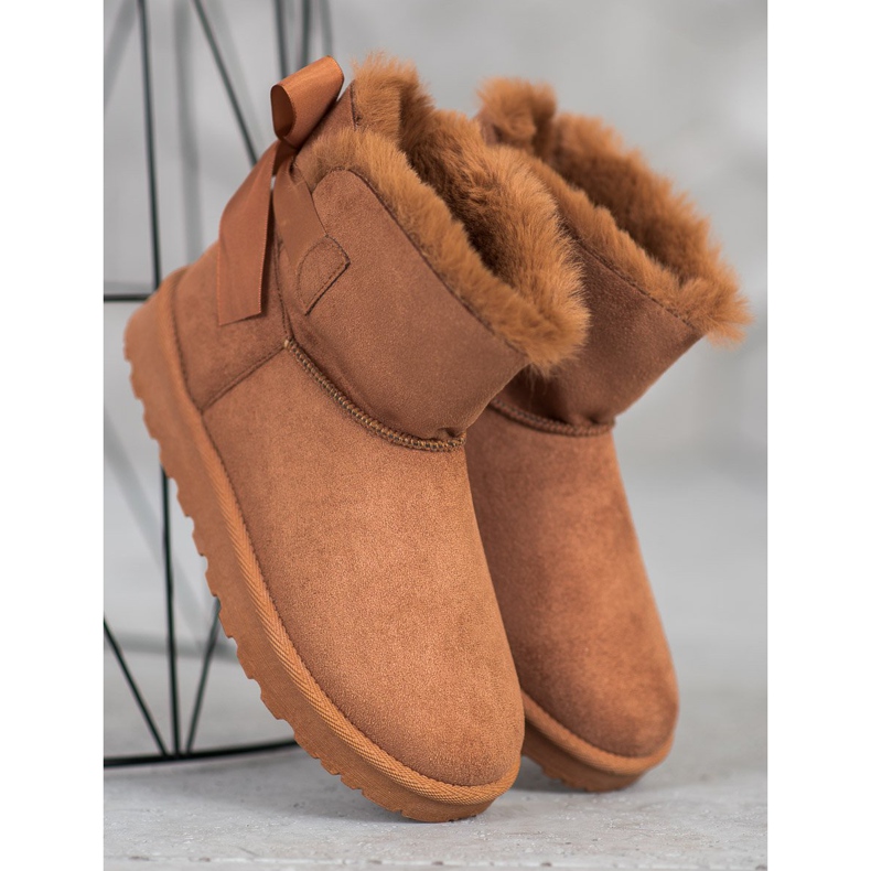 SHELOVET Mukluki chaud avec un arc brun 1