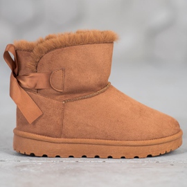 SHELOVET Mukluki chaud avec un arc brun 3