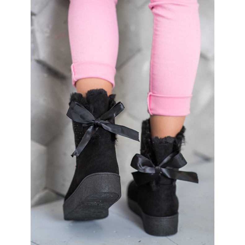 SHELOVET Mukluki avec des cristaux le noir 1