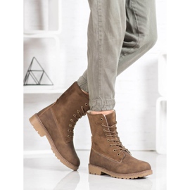 Super Me Bottes à lacets kaki vert 2