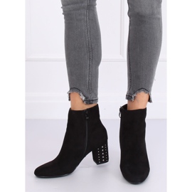 Bottines noires à talons et clous 3098A Noir le noir 4