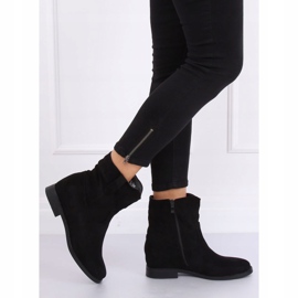 Bottes noires sur un coin caché G-7605 Noir le noir 4