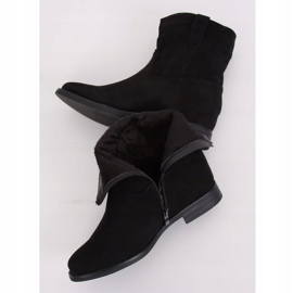 Bottes noires sur un coin caché G-7605 Noir le noir 2