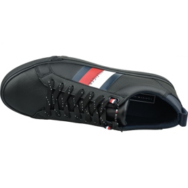 Chaussures Tommy Hilfiger Flag Detail Leather Sneaker M FM0FM02576 Bds le noir 2