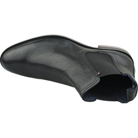 Tommy Hilfiger Signature Cuir Chelsea Boots M FM0FM02421 990 noir 2