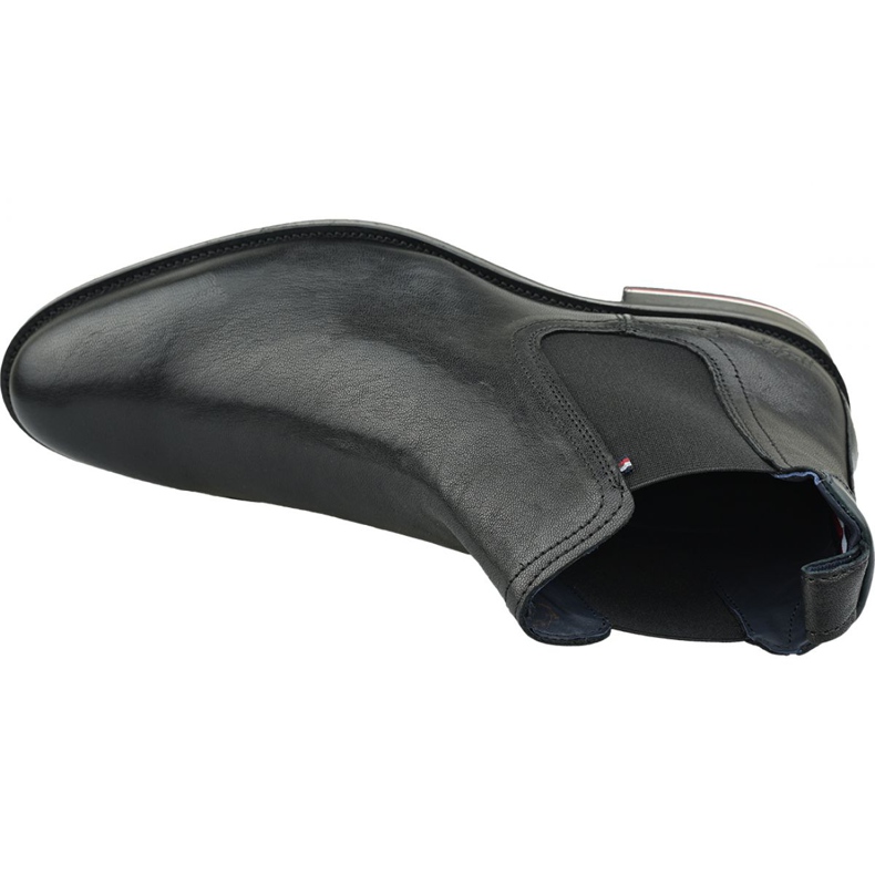 Tommy Hilfiger Signature Cuir Chelsea Boots M FM0FM02421 990 le noir 2
