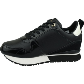 Baskets compensées en cuir Tommy Hilfiger W FW0FW04420 990 le noir 1