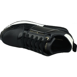 Baskets compensées en cuir Tommy Hilfiger W FW0FW04420 990 le noir 2