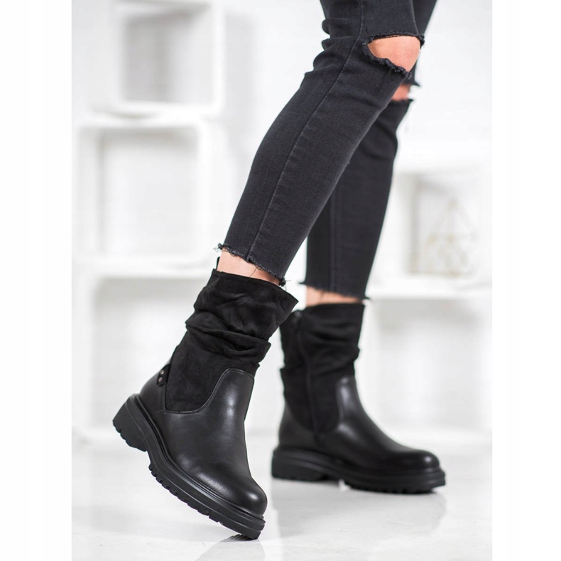 SHELOVET Bottes chaudes sur la plate-forme le noir 1