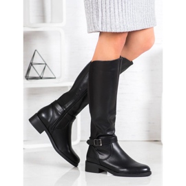 Ideal Shoes Bottes d'équitation classiques noir 2