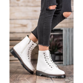 SHELOVET Travailleurs blancs avec cuir écologique blanche 1 SHELOVET Travailleurs blancs avec cuir écologique blanche 1