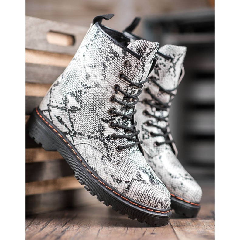 SHELOVET Imprimé serpent Eco Leather Workers blanc 1