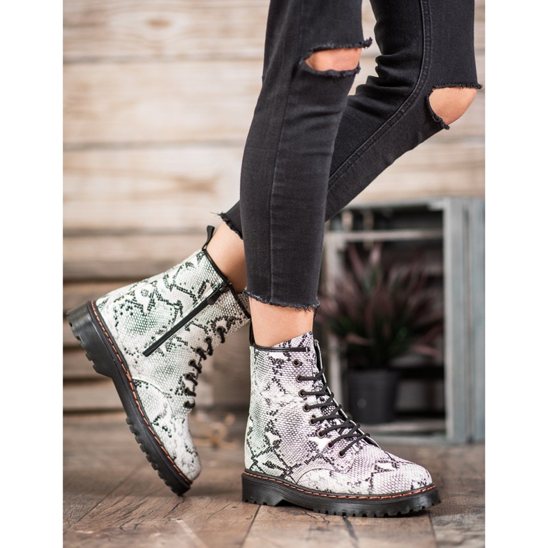 SHELOVET Imprimé serpent Eco Leather Workers blanc 2