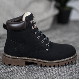 Mckeylor Trappeurs noirs avec fourrure le noir 4