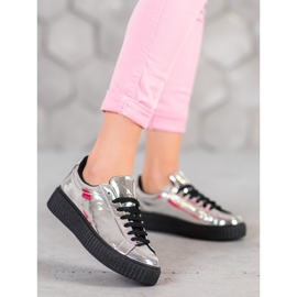 Corina Chaussures d'argent sur la plate-forme gris 2