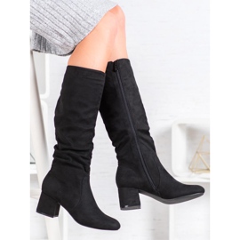 Super Mode Bottes confortables sur un poteau le noir 3