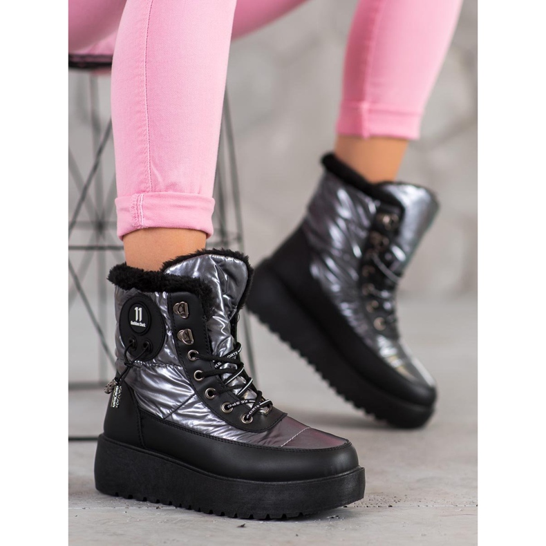 Bella Paris Bottes de neige à la mode gris 1