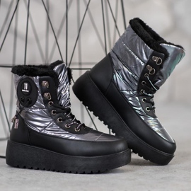 Bella Paris Bottes de neige à la mode gris 2