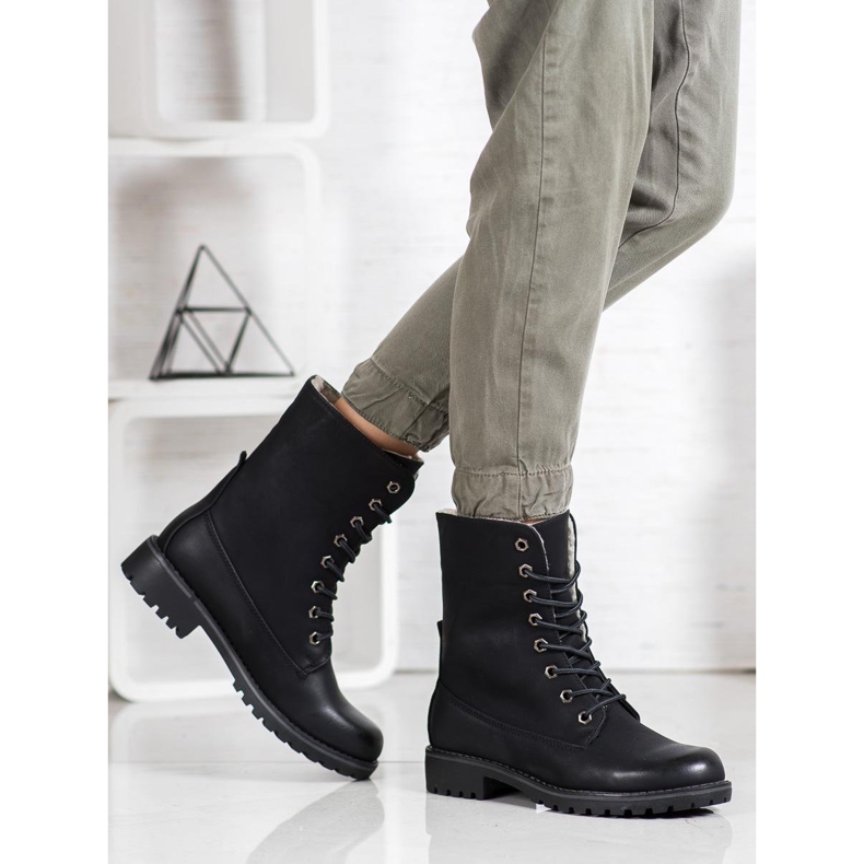 SHELOVET Bottes de randonnée à tige rétractable noir 2