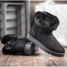 SHELOVET Mukluki avec fourrure noir 1