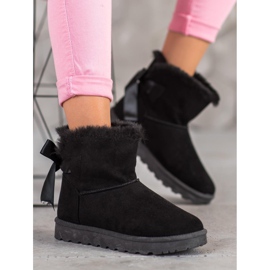 SHELOVET Mukluki chaud avec un arc noir 2