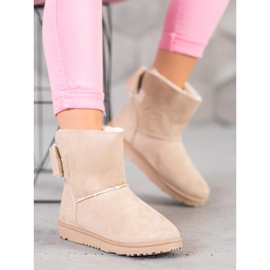 SHELOVET Mukluki beige avec un nœud 2