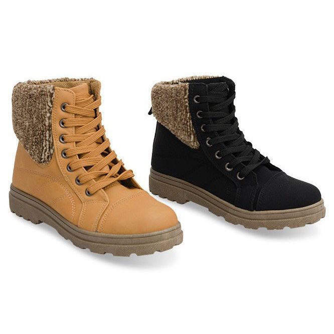 Bottines bois et mouton 368 Camel brun 2