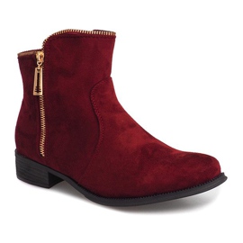 Bottines Daim Jodhpur 8H8586 Bordo rouge 3