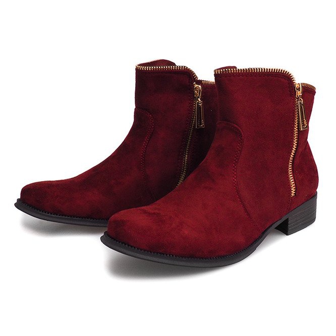 Bottines Daim Jodhpur 8H8586 Bordo rouge 1