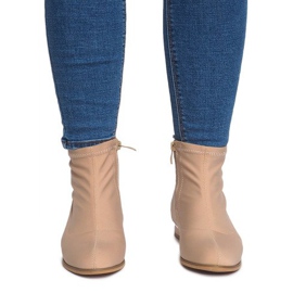Boots matière élégante 26003 Beige 1