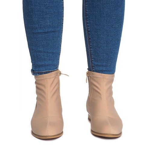 Boots matière élégante 26003 Beige 1