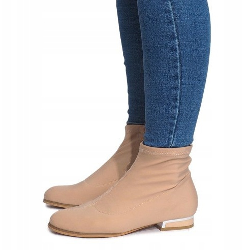 Boots matière élégante 26003 Beige 2