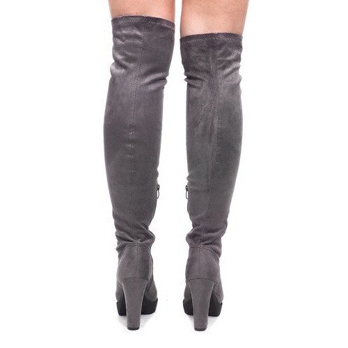 Bottes Extra Hautes Sur Un Poteau CD106 Gris 2