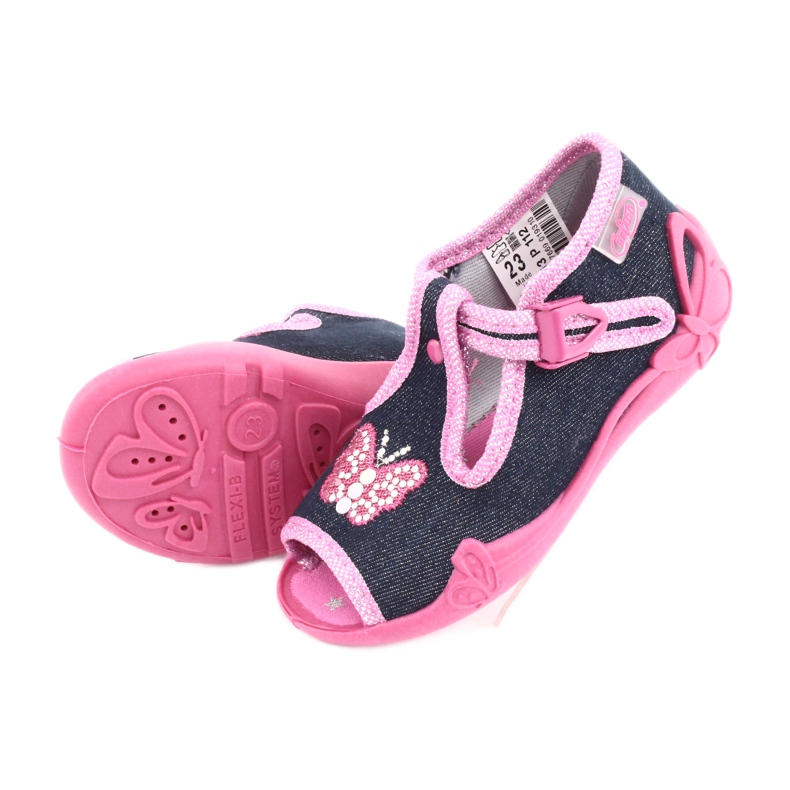 Chaussures pour enfants Befado 213P112 bleu marine rose gris 5