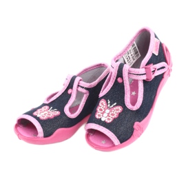 Chaussures pour enfants Befado 213P112 bleu marine rose gris 3