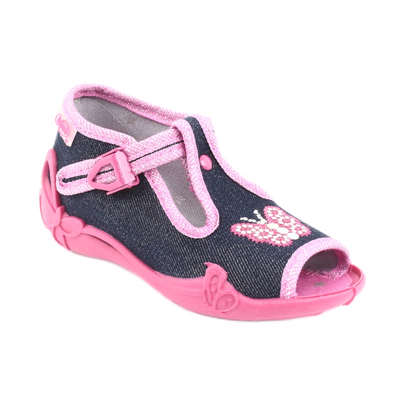 Chaussures pour enfants Befado 213P112 bleu marin rose gris 1