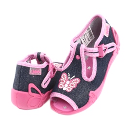 Chaussures pour enfants Befado 213P112 bleu marine rose gris 4
