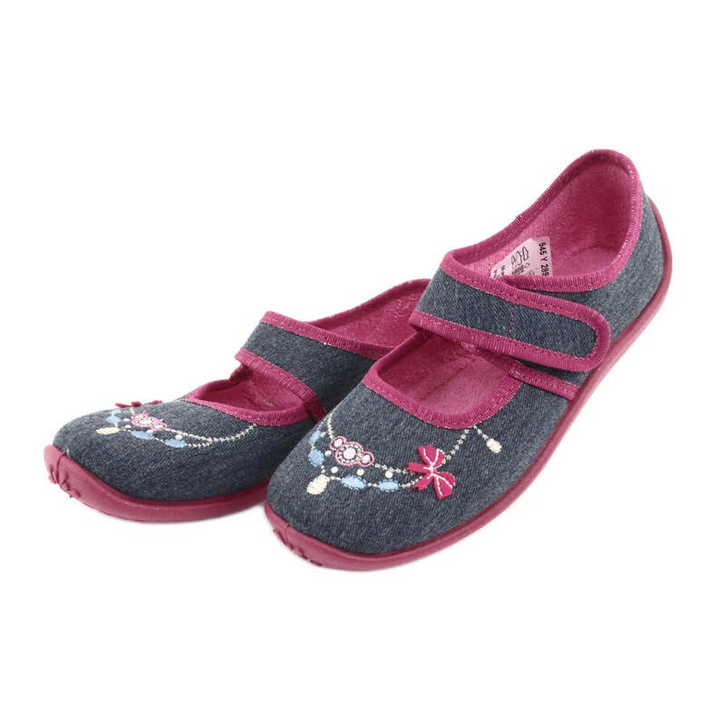 Chaussures pour enfants Befado 945Y289 bleu marine multicolore rose 2