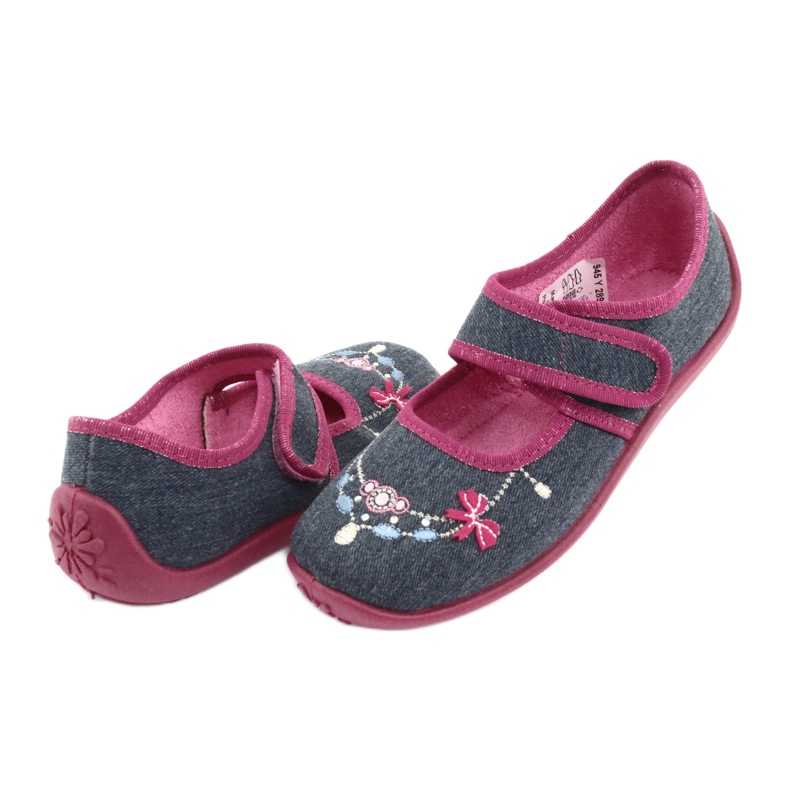 Chaussures pour enfants Befado 945Y289 bleu marine multicolore rose 3